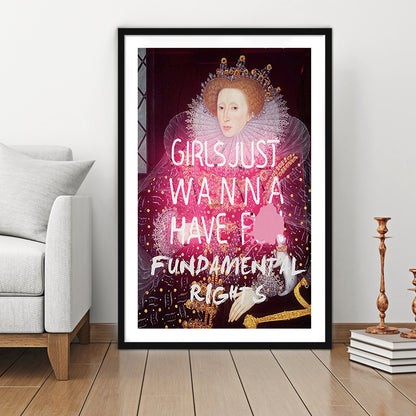 Feminist Wall Art Print, Feminist Wall Art, Gift For Her, Quote Print, Feminist Gifts, Framed Art Prints White Border Wall Art