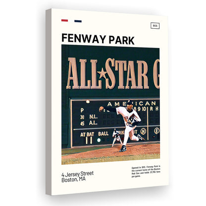 Fenway Park 1999 All Star Game Print,  Stadium Canvas Art, Fan Gifts, Sport Art, Canvas Print Wall Art