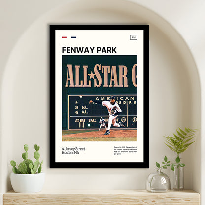 Fenway Park 1999 All Star Game Print,  Stadium Art, Gifts for him, Sport Art, Framed Art Print Wall Decor