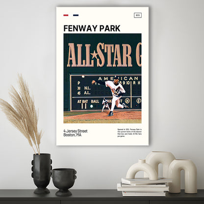 Fenway Park 1999 All Star Game Print,  Stadium Canvas Art, Fan Gifts, Sport Art, Canvas Print Wall Art
