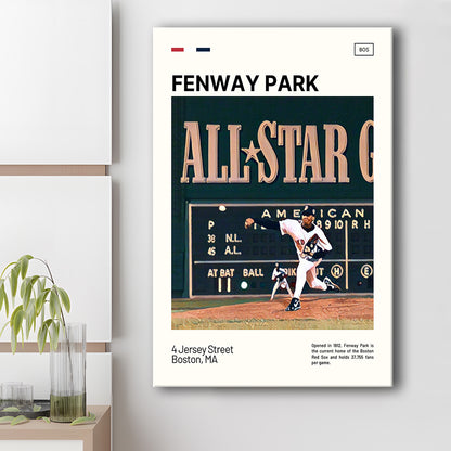 Fenway Park 1999 All Star Game Print,  Stadium Canvas Art, Fan Gifts, Sport Art, Canvas Print Wall Art