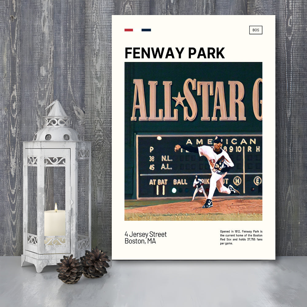 Fenway Park 1999 All Star Game Print,  Stadium Canvas Art, Fan Gifts, Sport Art, Canvas Print Wall Art