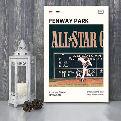 Fenway Park 1999 All Star Game Print,  Stadium Canvas Art, Fan Gifts, Sport Art, Canvas Print Wall Art