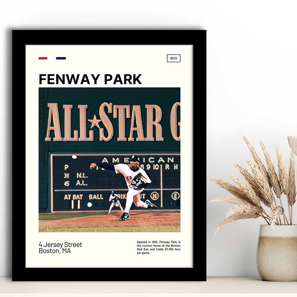 Fenway Park 1999 All Star Game Print,  Stadium Art, Gifts for him, Sport Art, Framed Art Print Wall Decor