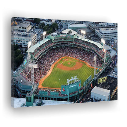 Fenway Park Aerial View, Stadium Canvas, Sport Art, Gift for him, Man Cave Decor, Art Print, Canvas Print Wall Art