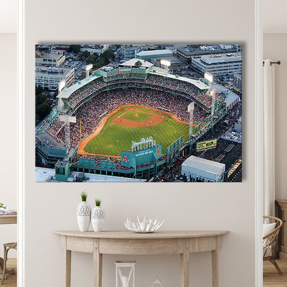 Fenway Park Aerial View, Stadium Canvas, Sport Art, Gift for him, Man Cave Decor, Art Print, Canvas Print Wall Art