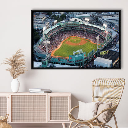 Fenway Park Aerial View, Stadium Canvas, Sport Art, Framed Canvas Print Wall Art, Floating Frame