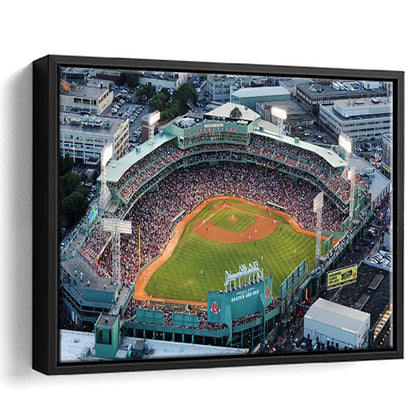 Fenway Park Aerial View, Stadium Canvas, Sport Art, Framed Canvas Print Wall Art, Floating Frame