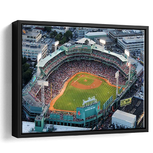 Fenway Park Aerial View, Stadium Canvas, Sport Art, Framed Canvas Print Wall Art, Floating Frame