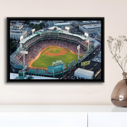 Fenway Park Aerial View, Stadium Canvas, Sport Art, Framed Canvas Print Wall Art, Floating Frame