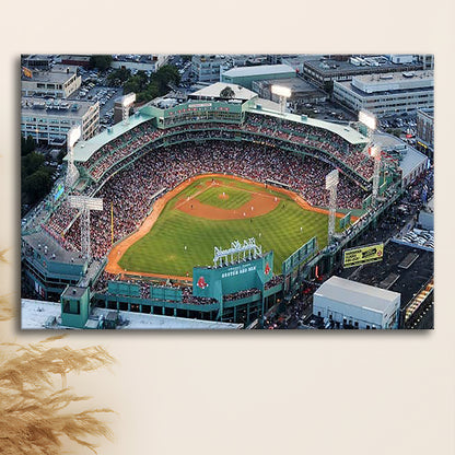 Fenway Park Aerial View, Stadium Canvas, Sport Art, Gift for him, Man Cave Decor, Art Print, Canvas Print Wall Art