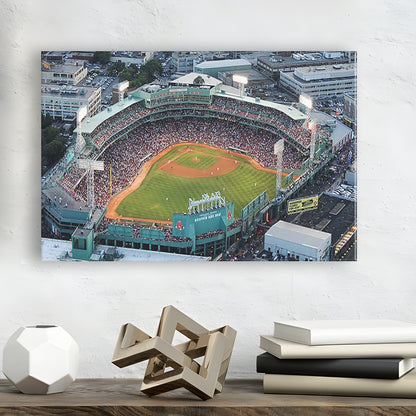 Fenway Park Aerial View, Stadium Canvas, Sport Art, Gift for him, Man Cave Decor, Art Print, Canvas Print Wall Art