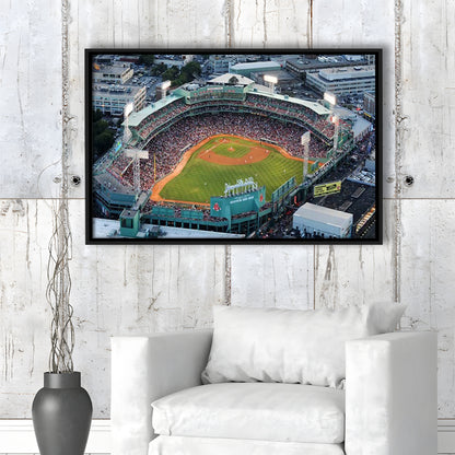 Fenway Park Aerial View, Stadium Canvas, Sport Art, Framed Canvas Print Wall Art, Floating Frame