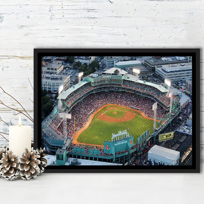 Fenway Park Aerial View, Stadium Canvas, Sport Art, Framed Canvas Print Wall Art, Floating Frame
