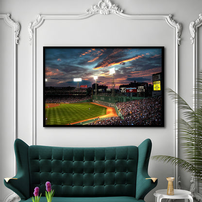 Fenway Park Boston Massachusetts, Stadium Canvas, Sport Art, Gift for him, Framed Art Print Wall Decor, Picture Framed