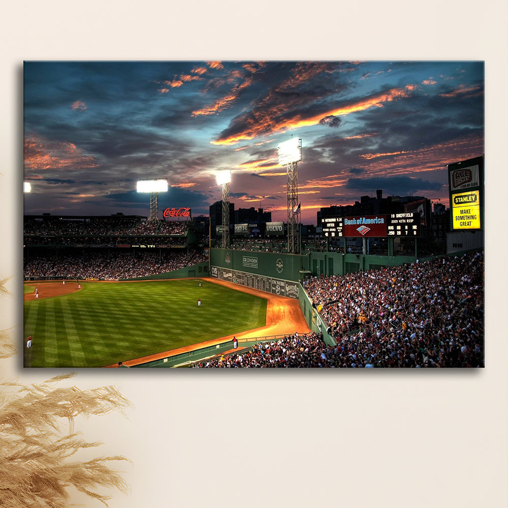 Fenway Park Boston Massachusetts, Stadium Canvas, Sport Art, Gift for him, Man Cave Decor, Art Print, Canvas Print Wall Art