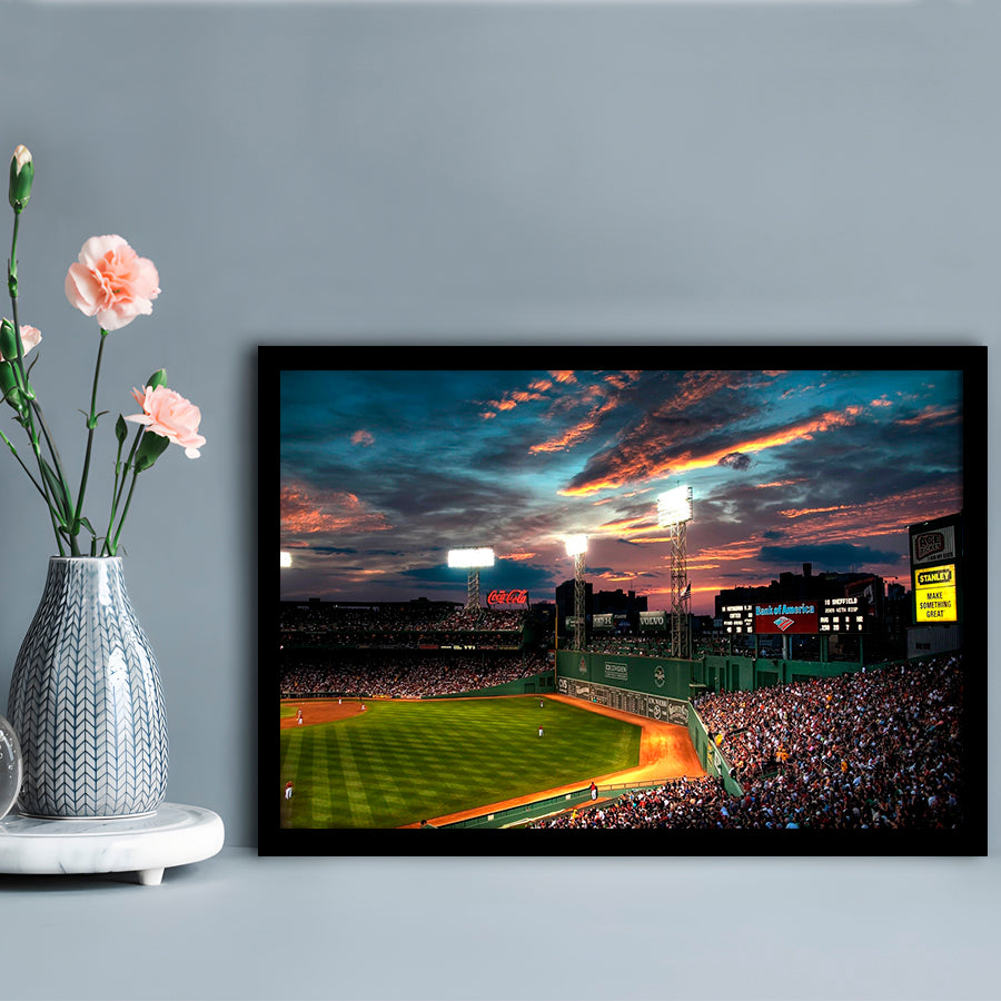Fenway Park Boston Massachusetts, Stadium Canvas, Sport Art, Gift for him, Framed Art Print Wall Decor, Picture Framed