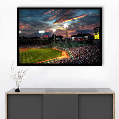 Fenway Park Boston Massachusetts, Stadium Canvas, Sport Art, Gift for him, Framed Art Print Wall Decor, Picture Framed