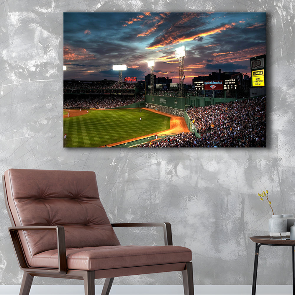 Fenway Park Boston Massachusetts, Stadium Canvas, Sport Art, Gift for him, Man Cave Decor, Art Print, Canvas Print Wall Art