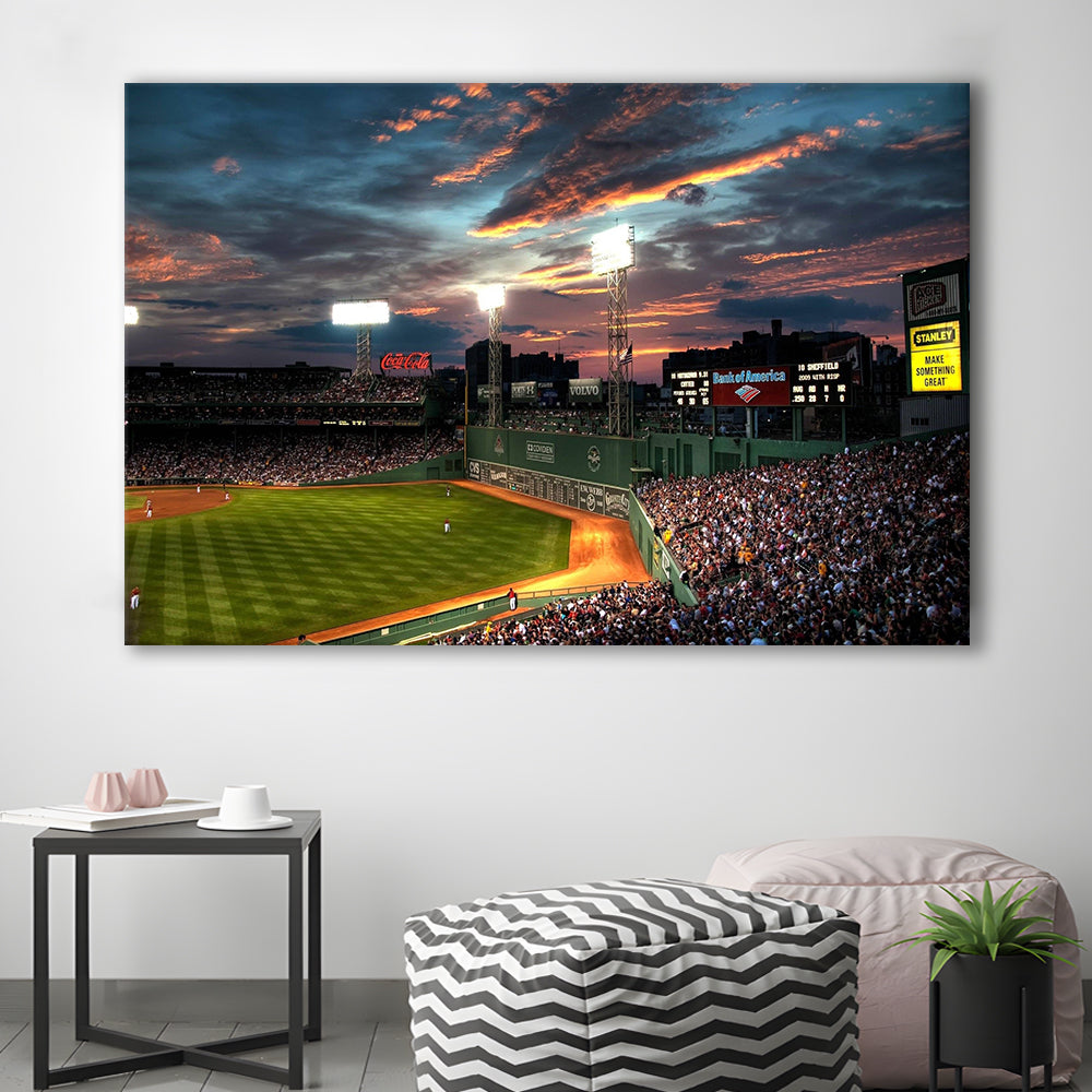 Fenway Park Boston Massachusetts, Stadium Canvas, Sport Art, Gift for him, Man Cave Decor, Art Print, Canvas Print Wall Art