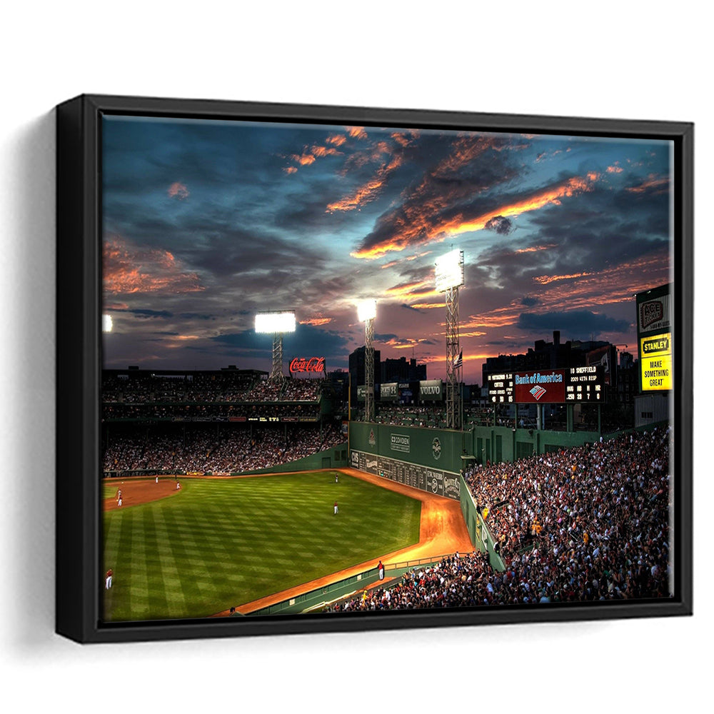 Fenway Park Boston Massachusetts, Stadium Canvas, Sport Art, Framed Canvas Print Wall Art, Floating Frame