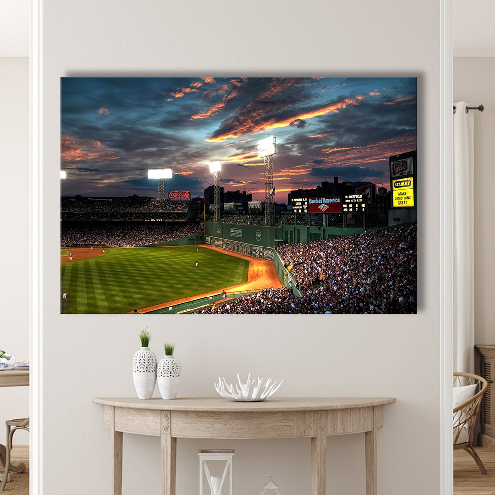 Fenway Park Boston Massachusetts, Stadium Canvas, Sport Art, Gift for him, Man Cave Decor, Art Print, Canvas Print Wall Art