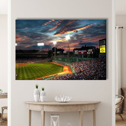 Fenway Park Boston Massachusetts, Stadium Canvas, Sport Art, Gift for him, Man Cave Decor, Art Print, Canvas Print Wall Art
