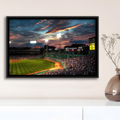 Fenway Park Boston Massachusetts, Stadium Canvas, Sport Art, Framed Canvas Print Wall Art, Floating Frame