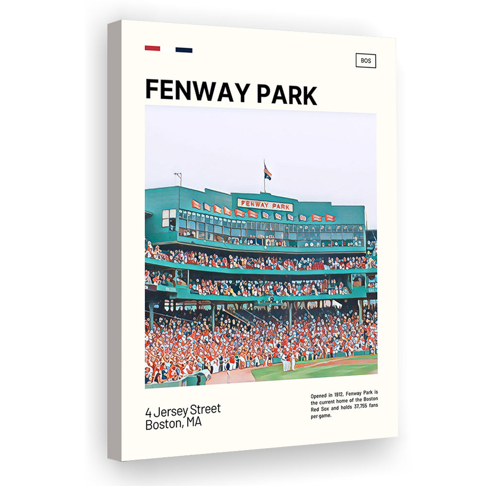 Fenway Park Home Backdrop Print,  Stadium Canvas Art, Fan Gifts, Sport Art, Canvas Print Wall Art