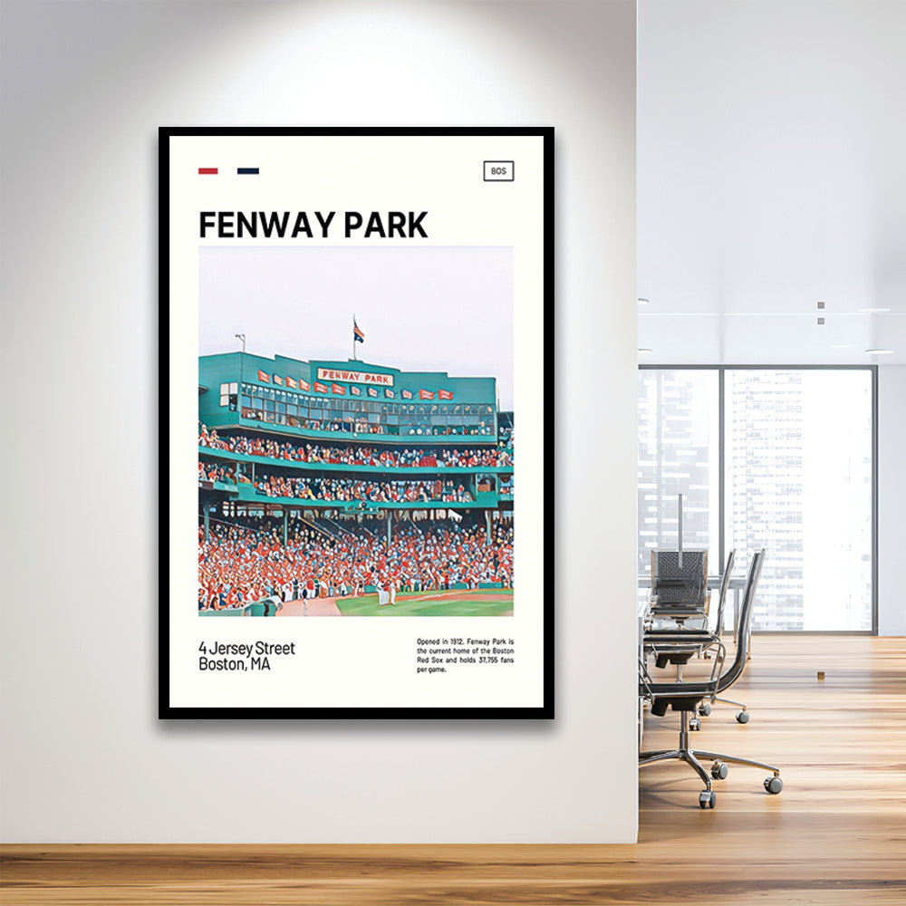 Fenway Park Home Backdrop Print,  Stadium Art, Gifts for him, Sport Art, Framed Art Print Wall Decor