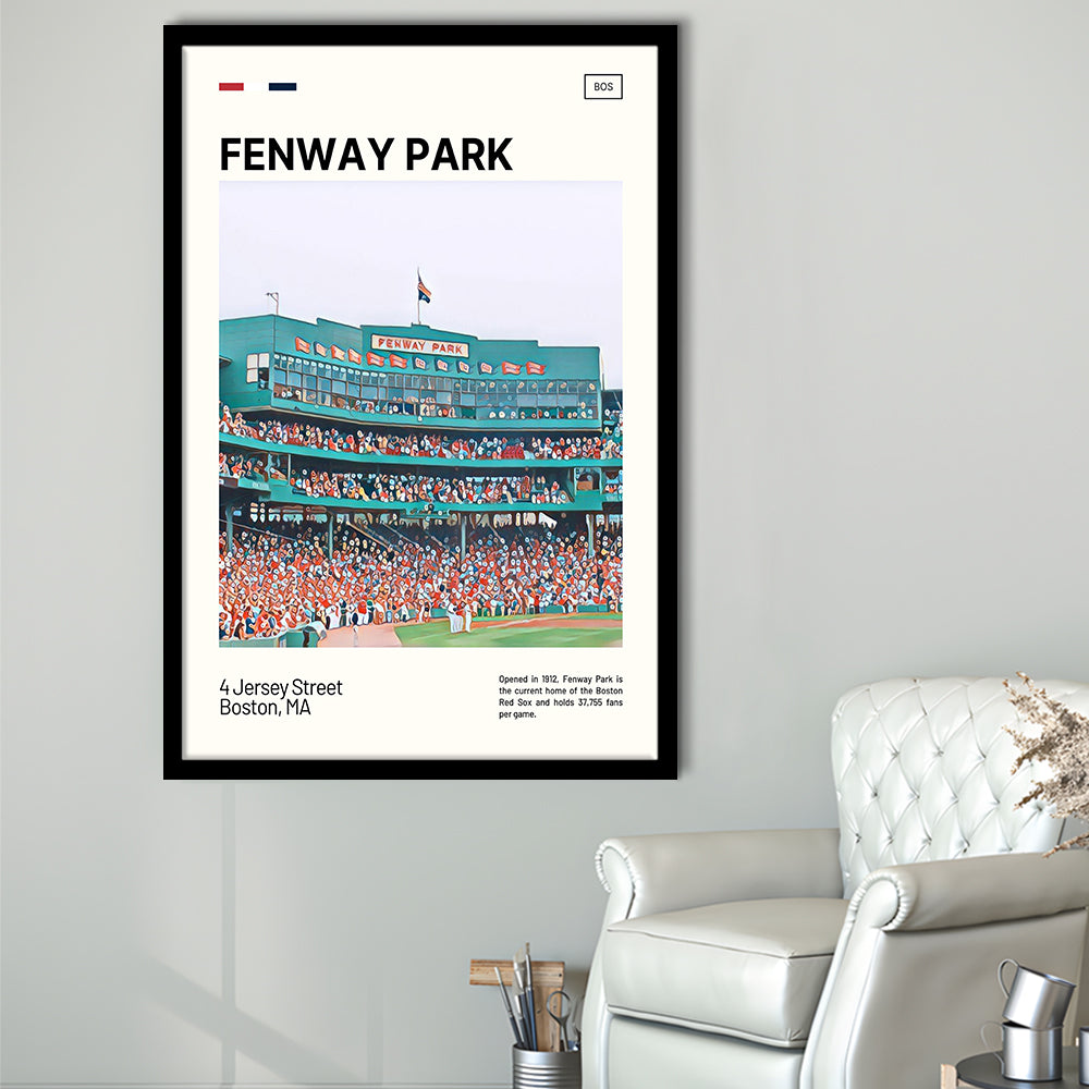 Fenway Park Home Backdrop Print,  Stadium Art, Gifts for him, Sport Art, Framed Art Print Wall Decor