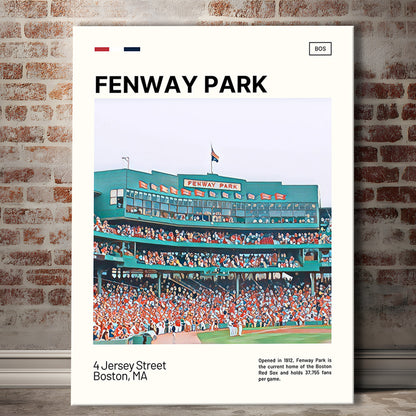 Fenway Park Home Backdrop Print,  Stadium Canvas Art, Fan Gifts, Sport Art, Canvas Print Wall Art