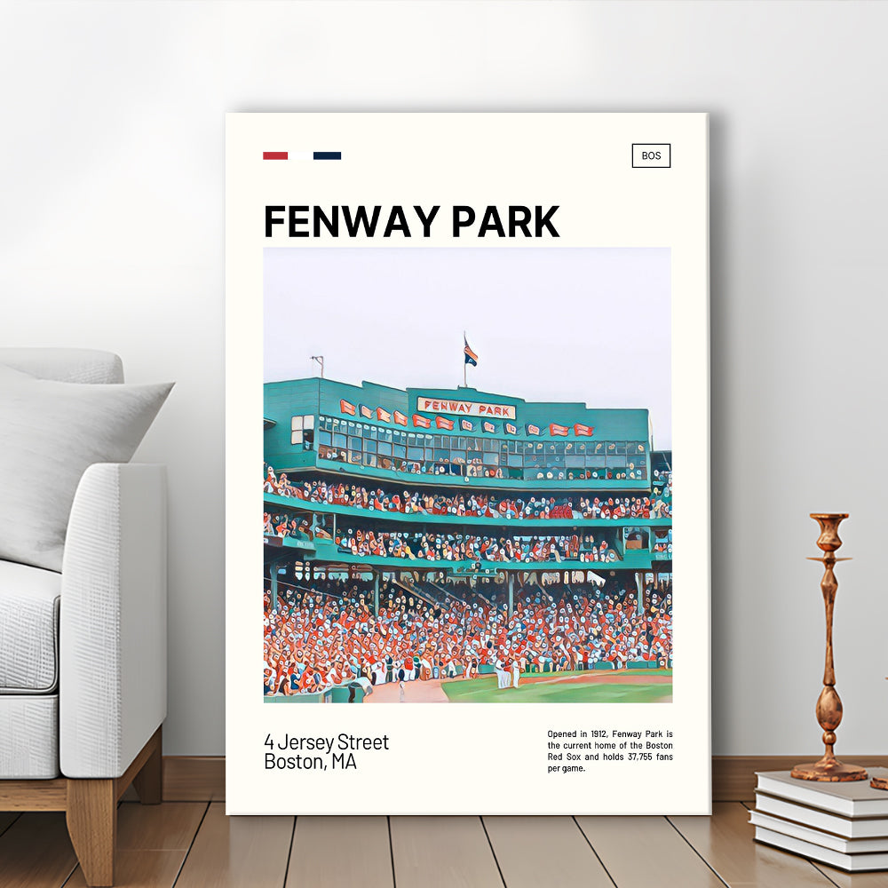Fenway Park Home Backdrop Print,  Stadium Canvas Art, Fan Gifts, Sport Art, Canvas Print Wall Art