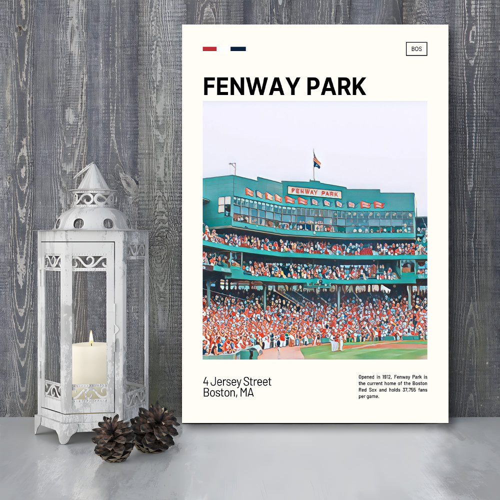 Fenway Park Home Backdrop Print,  Stadium Canvas Art, Fan Gifts, Sport Art, Canvas Print Wall Art