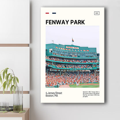 Fenway Park Home Backdrop Print,  Stadium Canvas Art, Fan Gifts, Sport Art, Canvas Print Wall Art