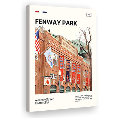 Fenway Park Jersey Street Print,  Stadium Canvas Art, Fan Gifts, Sport Art, Canvas Print Wall Art