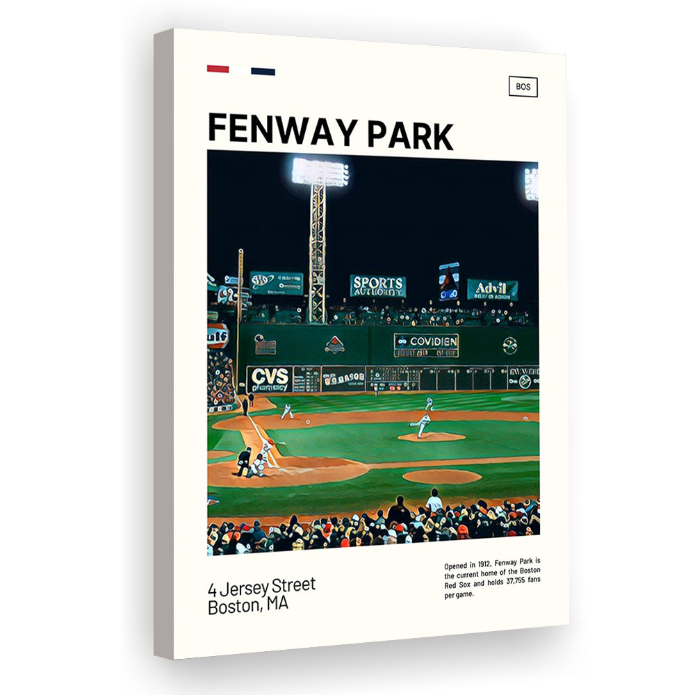 Fenway Park Print,  Stadium Canvas Art, Fan Gifts, Sport Art, Canvas Print Wall Art