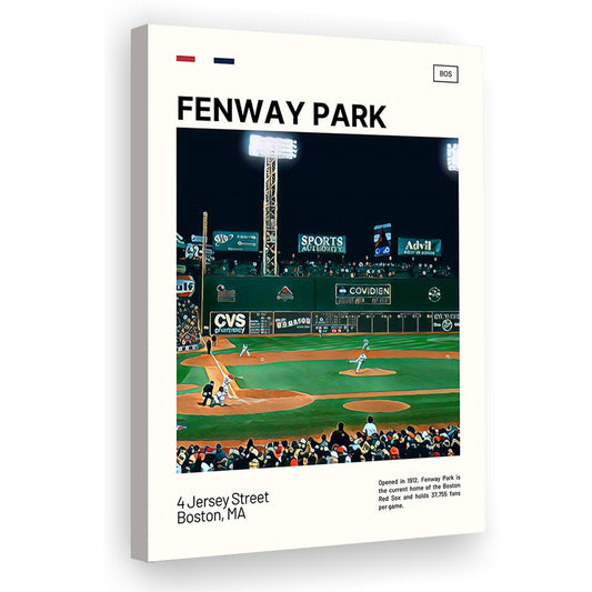 Fenway Park Print,  Stadium Canvas Art, Fan Gifts, Sport Art, Canvas Print Wall Art