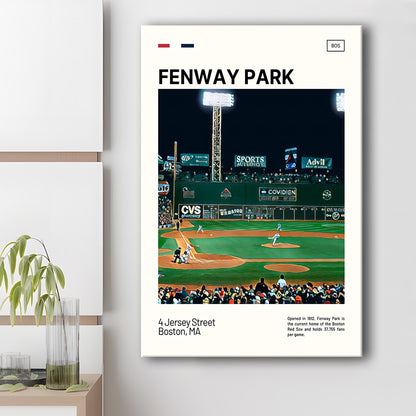 Fenway Park Print,  Stadium Canvas Art, Fan Gifts, Sport Art, Canvas Print Wall Art
