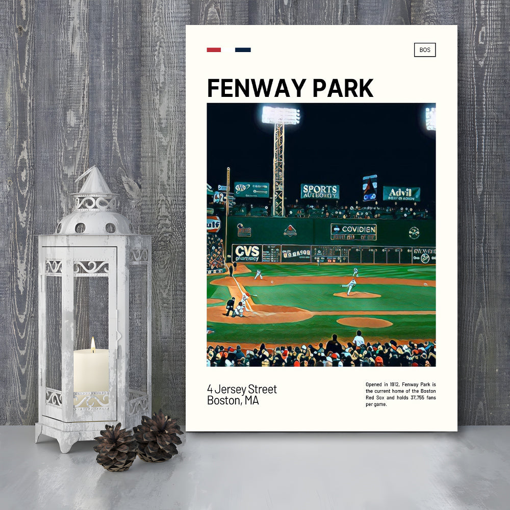 Fenway Park Print,  Stadium Canvas Art, Fan Gifts, Sport Art, Canvas Print Wall Art