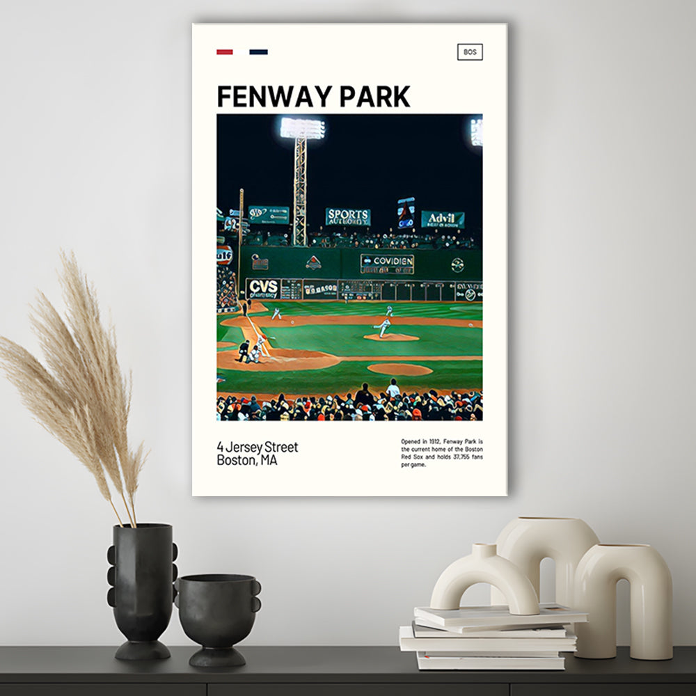 Fenway Park Print,  Stadium Canvas Art, Fan Gifts, Sport Art, Canvas Print Wall Art
