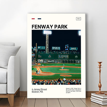 Fenway Park Print,  Stadium Canvas Art, Fan Gifts, Sport Art, Canvas Print Wall Art