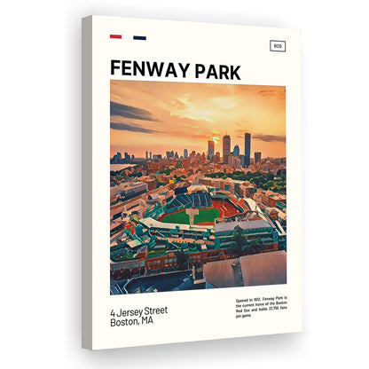 Fenway Park Skyline Print,  Stadium Canvas Art, Fan Gifts, Sport Art, Canvas Print Wall Art