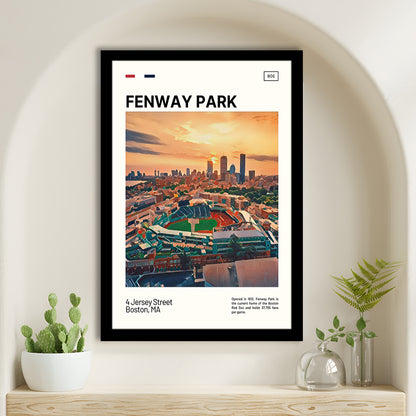 Fenway Park Skyline Print,  Stadium Art, Gifts for him, Sport Art, Framed Art Print Wall Decor