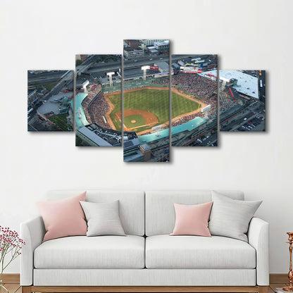 Fenway Park Top View, Stadium Canvas, Sport Art, Gift for him, 5 Panel, Large Canvas, Canvas Print Wall Art