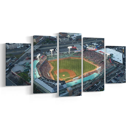 Fenway Park Top View, Stadium Canvas, Sport Art, Gift for him, 5 Panel, Large Canvas, Canvas Print Wall Art