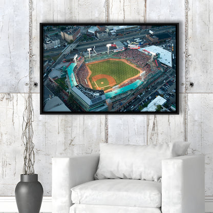 Fenway Park Top View, Stadium Canvas, Sport Art, Framed Canvas Print Wall Art, Floating Frame