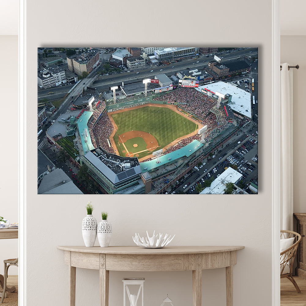 Fenway Park Top View, Stadium Canvas, Sport Art, Gift for him, Man Cave Decor, Art Print, Canvas Print Wall Art