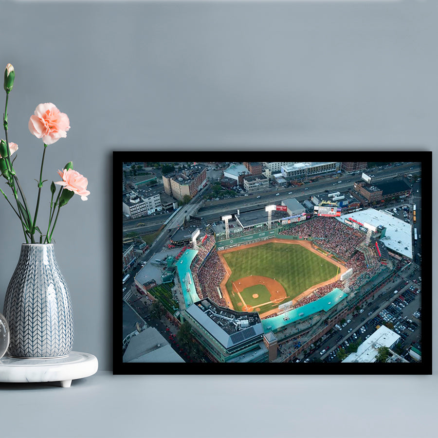 Fenway Park Top View, Stadium Canvas, Sport Art, Gift for him, Framed Art Print Wall Decor, Picture Framed