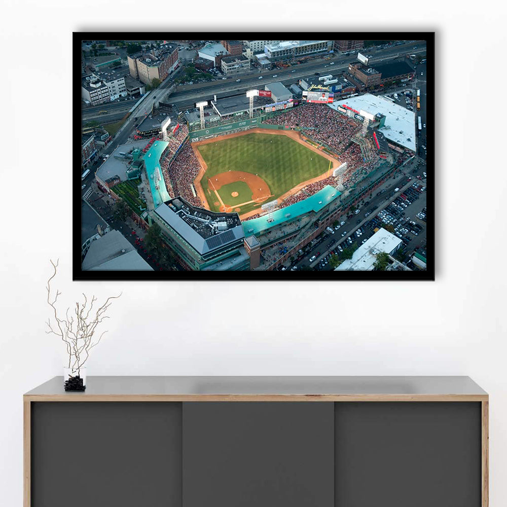 Fenway Park Top View, Stadium Canvas, Sport Art, Gift for him, Framed Art Print Wall Decor, Picture Framed